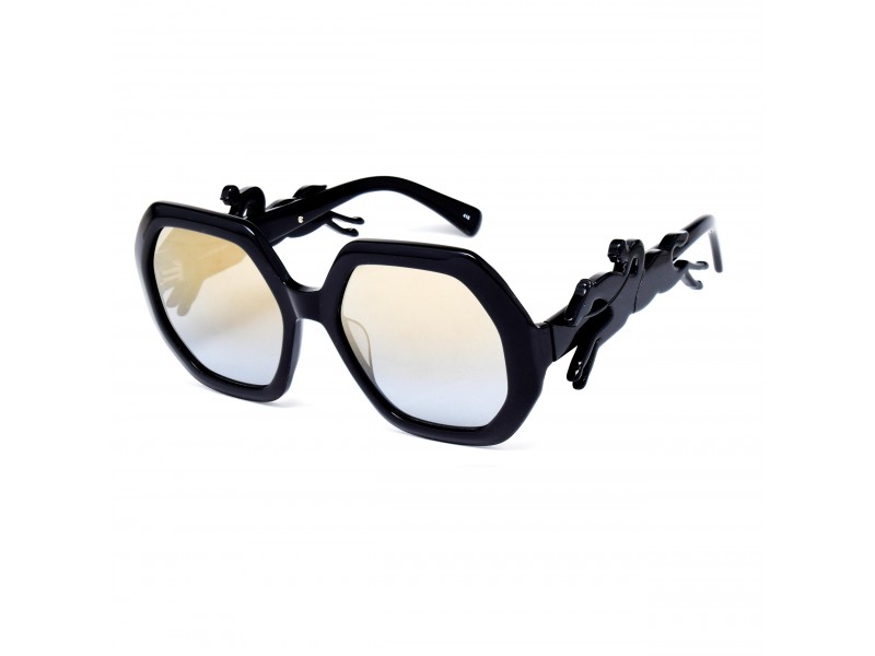 SUNGLASSES LONGCHAMP WOMEN LO623SH-001 (Lens/Bridge/Temple) 55/19/140 mm)