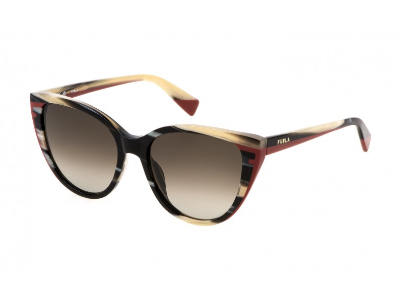 SUNGLASSES FURLA WOMEN SFU783-5505GZ (Lens/Bridge/Temple) 55/17/140 mm)